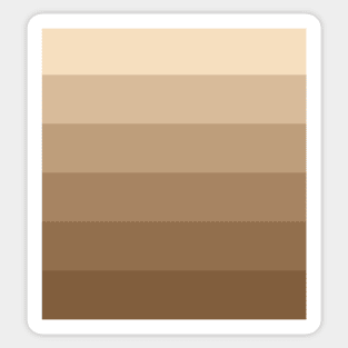 Stripes - Gradient - Dark to Light creamy coffee Sticker